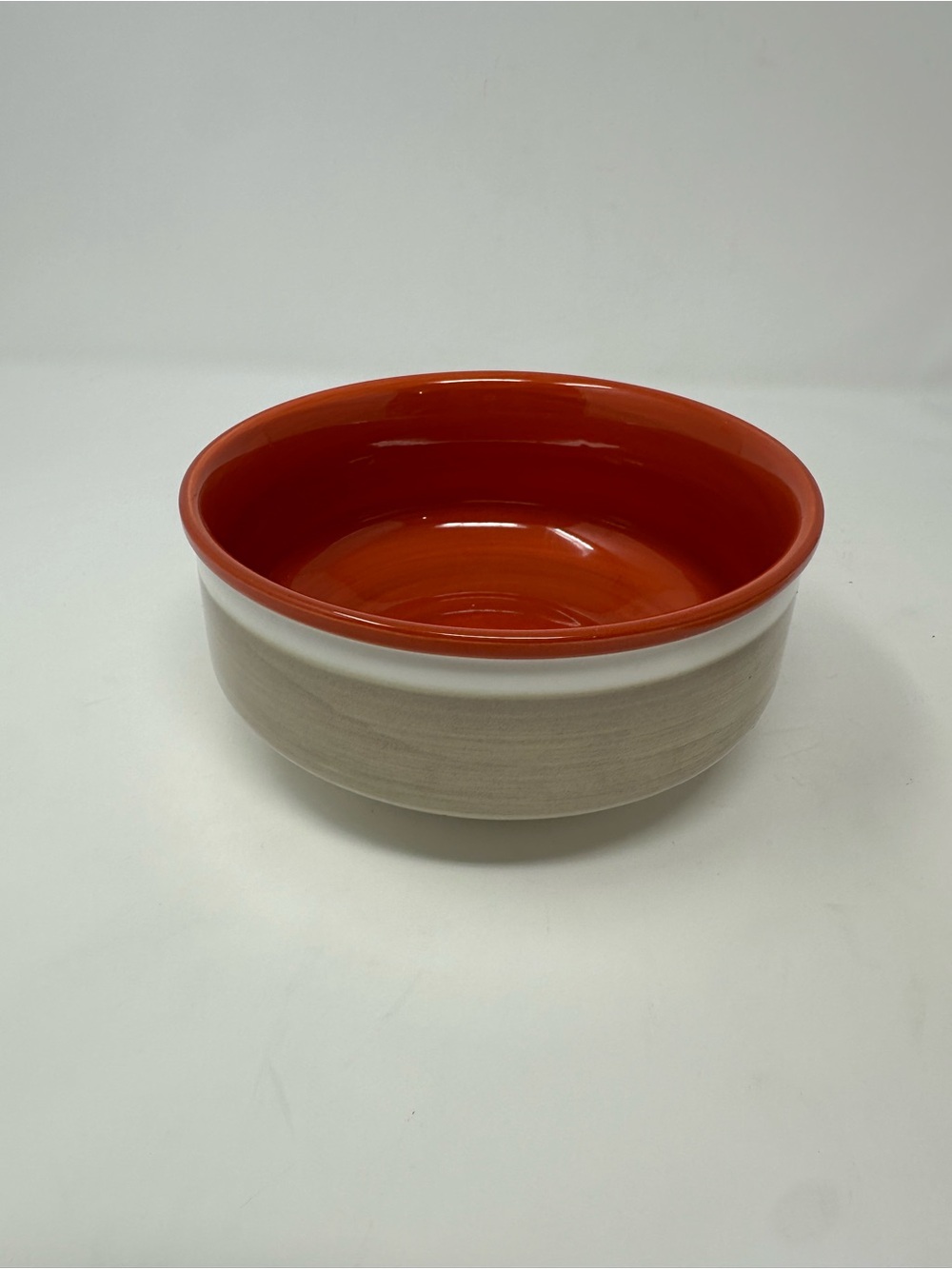 BAUM Couleur Soup Cereal Bowl Beige Orange 5 3/4" Set of 2 Bowls